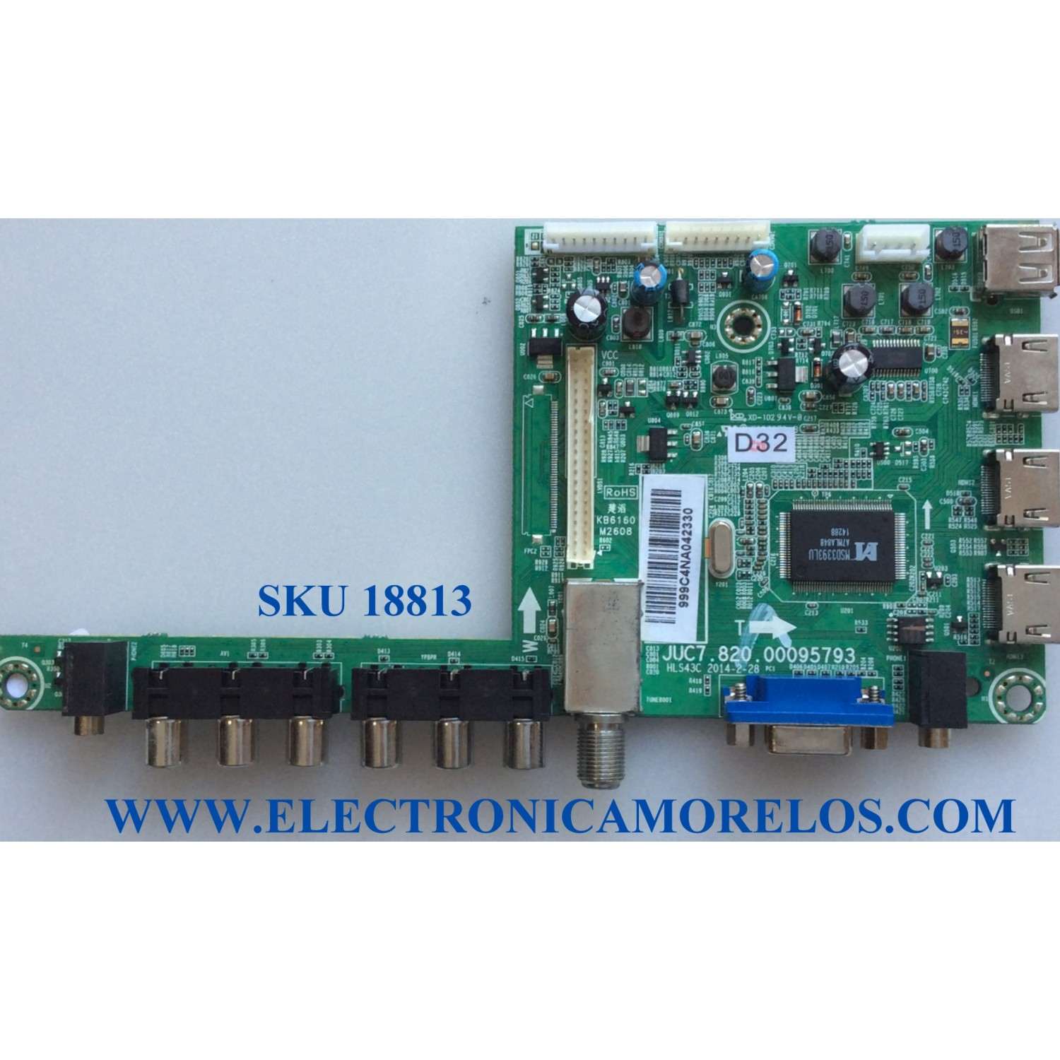 MAIN / HITACHI 999C4N / JUC7.820.00095793 / HLS43C / E193079-B / PANEL C500F13-E2-A / MODELO LE50H508